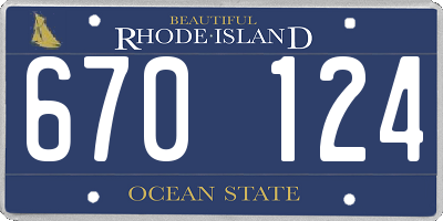 RI license plate 670124