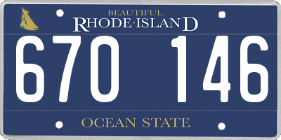 RI license plate 670146