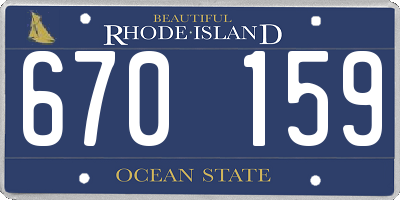 RI license plate 670159