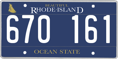 RI license plate 670161