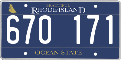 RI license plate 670171