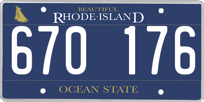 RI license plate 670176