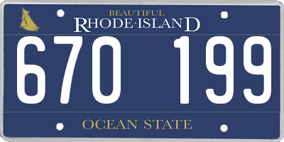 RI license plate 670199