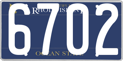 RI license plate 6702