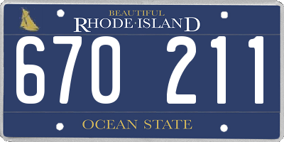 RI license plate 670211