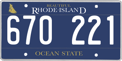 RI license plate 670221