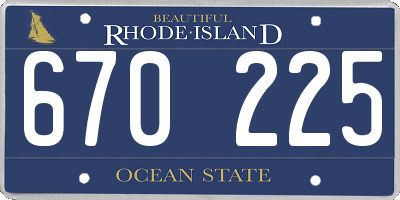 RI license plate 670225