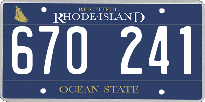 RI license plate 670241