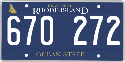 RI license plate 670272
