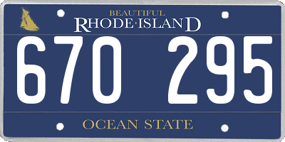 RI license plate 670295