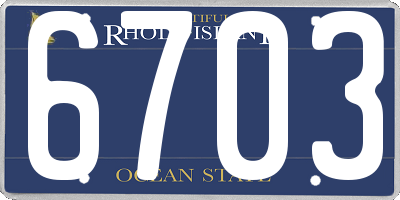 RI license plate 6703