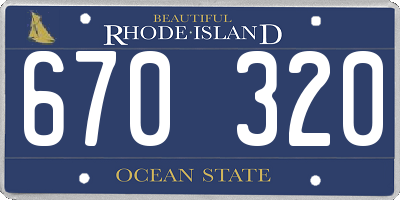 RI license plate 670320