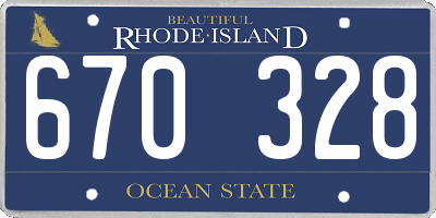 RI license plate 670328