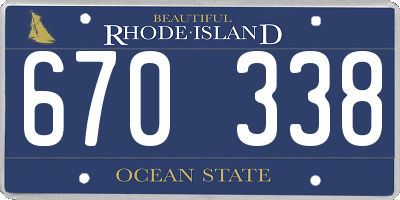 RI license plate 670338