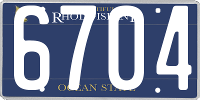 RI license plate 6704