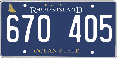 RI license plate 670405