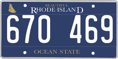 RI license plate 670469