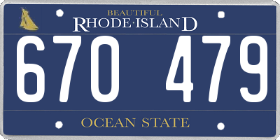 RI license plate 670479
