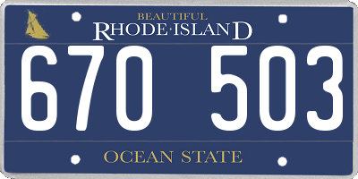 RI license plate 670503
