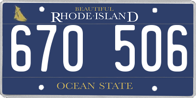 RI license plate 670506