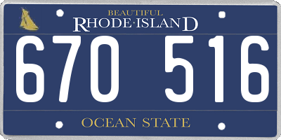 RI license plate 670516