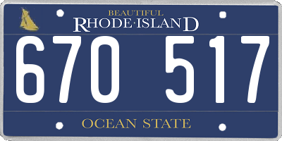 RI license plate 670517