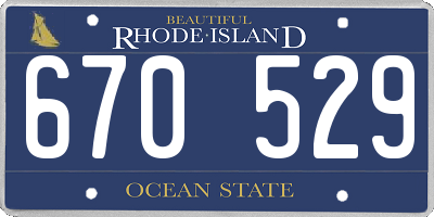 RI license plate 670529