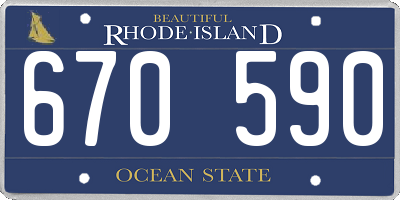 RI license plate 670590
