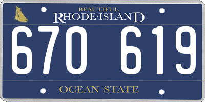 RI license plate 670619