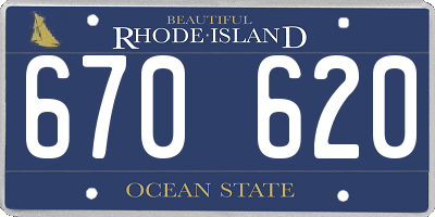RI license plate 670620