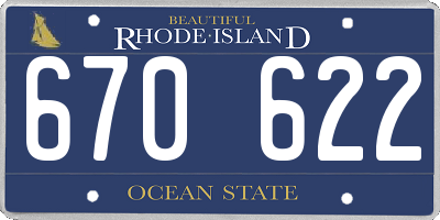 RI license plate 670622