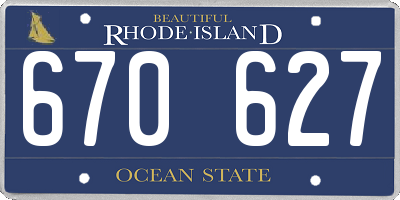 RI license plate 670627