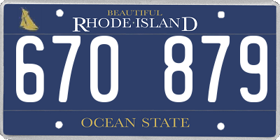 RI license plate 670879