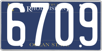 RI license plate 6709