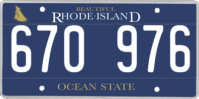 RI license plate 670976