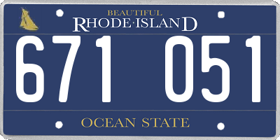 RI license plate 671051