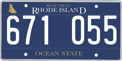 RI license plate 671055