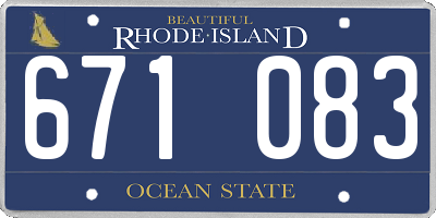 RI license plate 671083