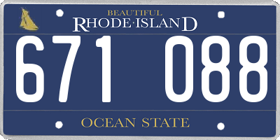 RI license plate 671088