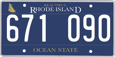 RI license plate 671090
