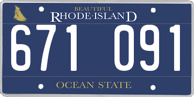 RI license plate 671091