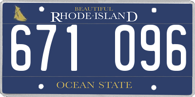 RI license plate 671096