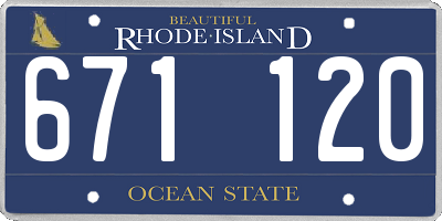 RI license plate 671120