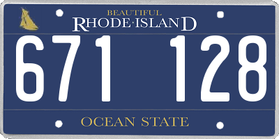RI license plate 671128