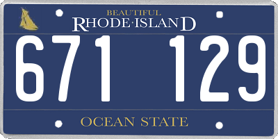 RI license plate 671129