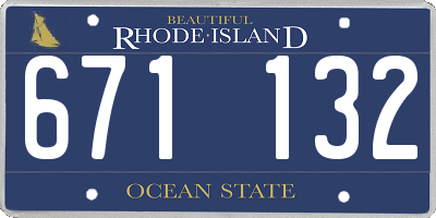 RI license plate 671132