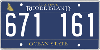 RI license plate 671161