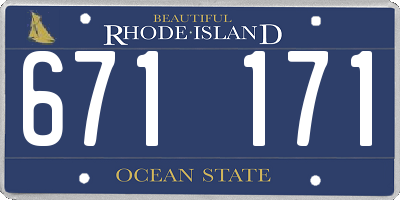 RI license plate 671171