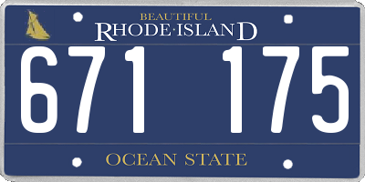 RI license plate 671175