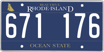 RI license plate 671176